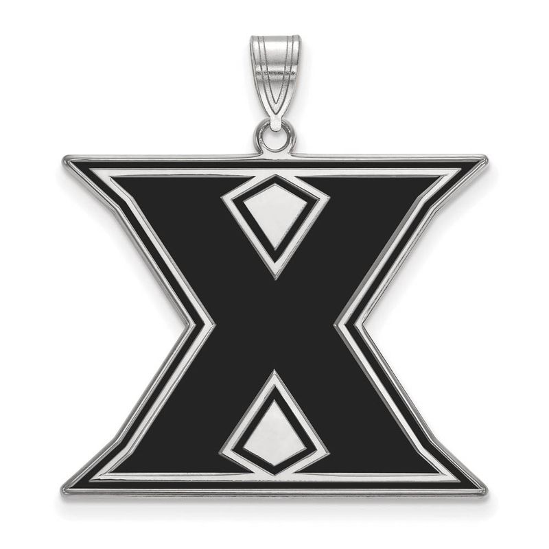 Sterling Silver Xavier U. Xl Enamel 'X' Pendant